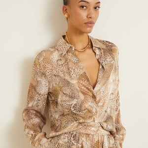 Zimmermann Leopard-Print Rebellion Relaxed Silk Button-Up Shirt